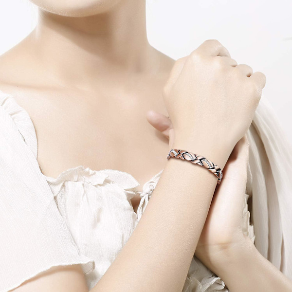 Koppar magnetiska armband för kvinnor artrit smärtlindring 3500 Gauss magnet armband effektiv terapi för RSI & karpaltunnel 100% rent koppar