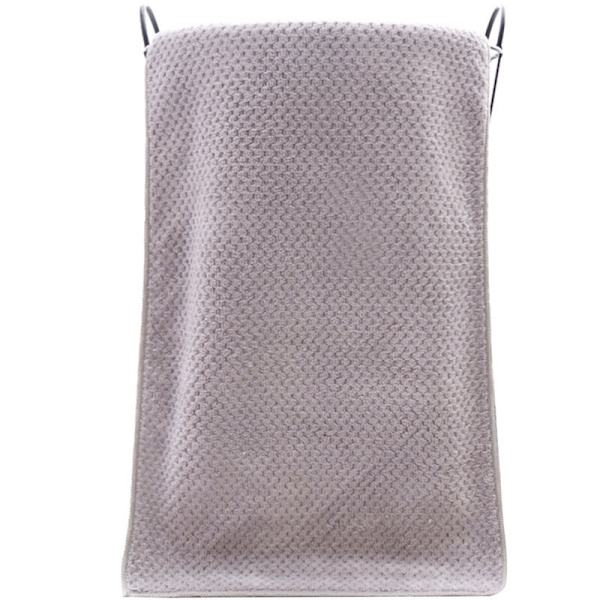 Badhandduk, korallfleece badhandduk, enfärgad vattenabsorberande badhandduk, för badrum, hotell, grå