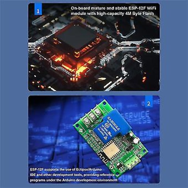 Dc7-80/5v Strömförsörjning Esp8266 Utvecklingskort Wifi Enkel 30a Relämodul Esp-12f Utveckling B