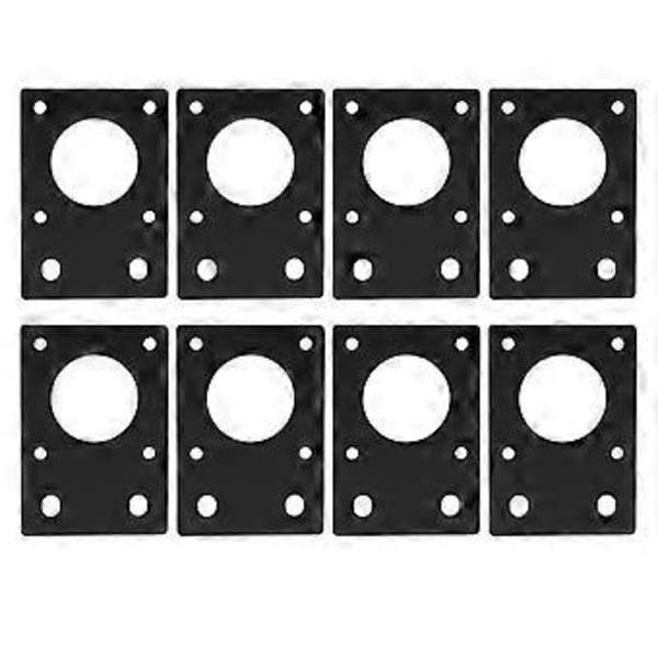 42 Stepper Motor Beslag Flad Beslag Aluminium Legering Monteringsplade til 3D Printer Sort