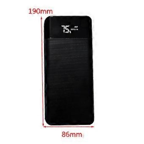 LCD Display Laddbox 7x18650/18700/20700/21700 Batteri för Fodral Power Bank fo