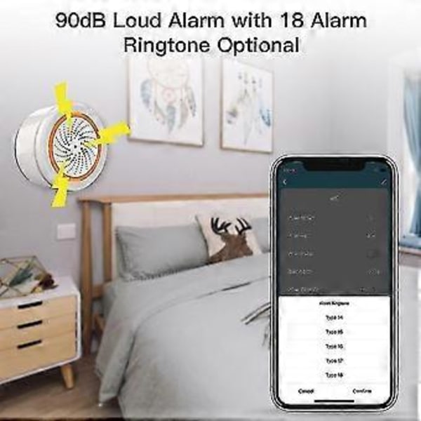 Hoteste Trådløs Sirene Alarm Lyd Lys Sensor Indbygget Batteri Zigbee Sensor Temperatur Fugtigheds Alarm Sirener Smart Home