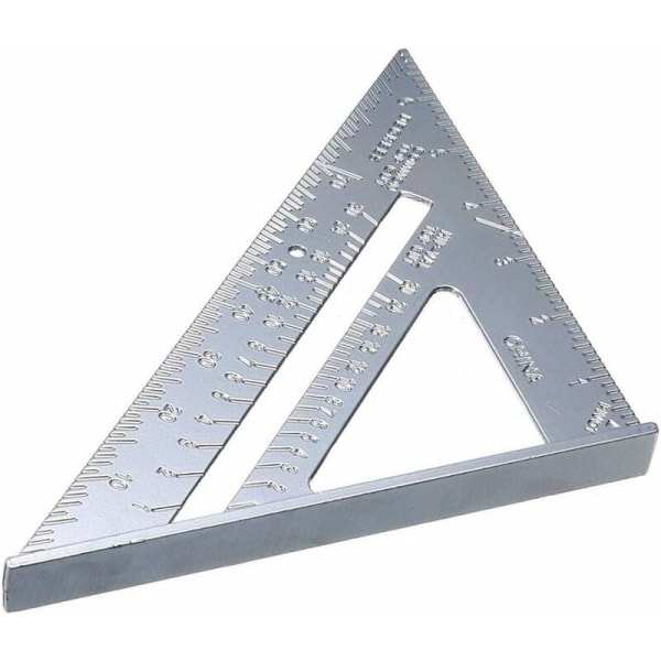7-tums fyrkantslinjal av aluminiumlegering, stoppvinkeltum, högprecisionsgradientmätning, högprecisionsmätverktyg för snickarmotor