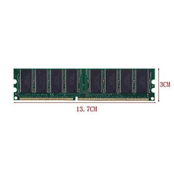 2.6v DDR 400MHz 1GB Minne 184pins PC3200 Stationär Dator För RAM CPU GPU APU Non-ECC CL3 DIMM