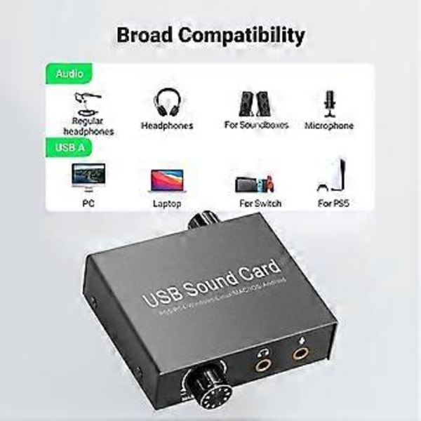 USB Ulkoinen Äänikortti USB - 3.5mm Adapteri USB Kuuloke-Mikrofoni