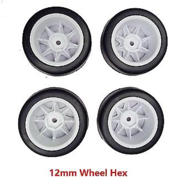 4 stk. 58mm Dæk 12mm Hex Hjul Med Svamp Til 1/10 1/12 Rc Drift Bil 3racing Sakura M5 Mst Tcr M04