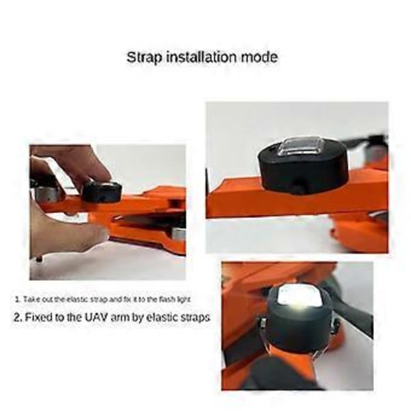 1 st Universal Stroboskop Varningslampa USB Uppladdningsbar LED Nödljus Drönare Natt Stroboskoplampa Motorcykel