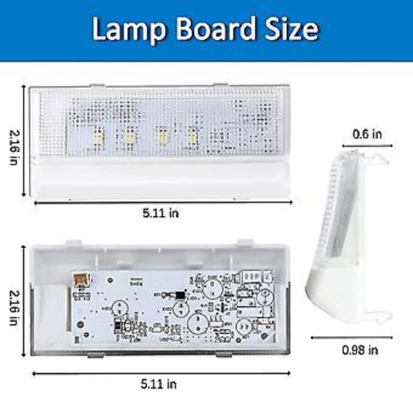 Wpw10515057 W10515057 LED-lampa Passar Till Kylskåp