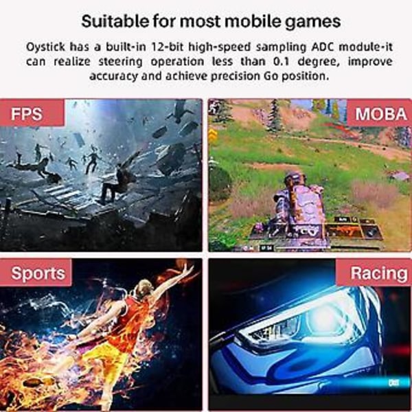 För Pubg Spelkontroll Gamepad Telefonkontroll Joystick Med Laddningsport För Kontroller (b