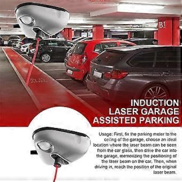 Laser Garage Extra Parkeringshjälp AC/DC Laser Induktionsparkeringslokalisator Enkel Lasersensor EU-KONTAKT