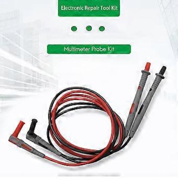 P1503B Multimetertestkablar Kit, Digitala Multimetertestkablar med Krokodilklämmor Utbytbara Multimeterprober Spetsar Set