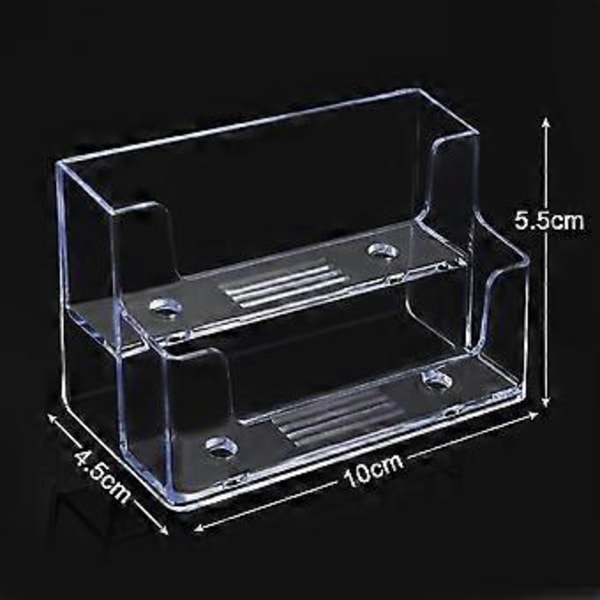 2 Pak Klar Visitkortholder 2 Niveauer Plastikkort Stand Organizer (4-d-w)