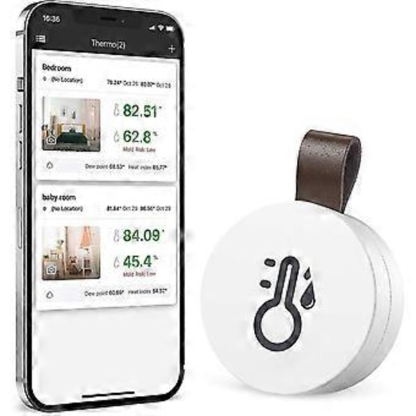 Bluetooth Rom Hygrometer Termometer, Mini Rom Termometer, Temperatur Overvåkingssensor For Ios Android