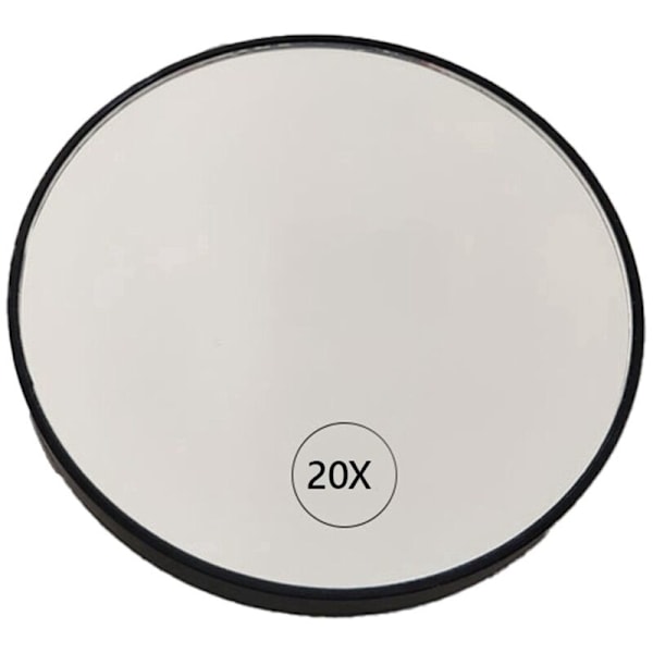 20x sugekop forstørrelsesglas til makeup med håndtag, sort