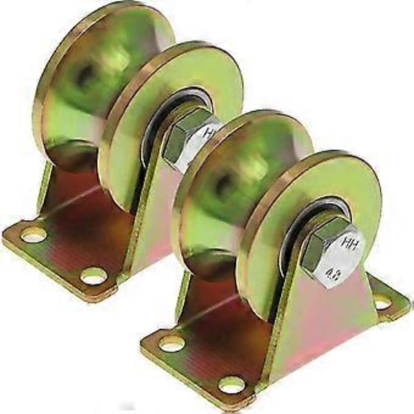 2 st U-spår Grindhjul, Grindrullhjul, Skjutgrindhjul 50mm För Inverterat Spår, Industri