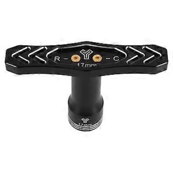 17mm pyörän kuusiokoloavain työkalu kuusiomuttereille Rc-auto 1/8 1/10 Off-Road Rc-auto maastorenkaille, musta