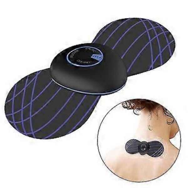 Bärbar Multifunktionell Mini Elektrisk Nackmassageapparat Klistermärke Cervikal Massageapparat För Kvinnor Män Gåvor