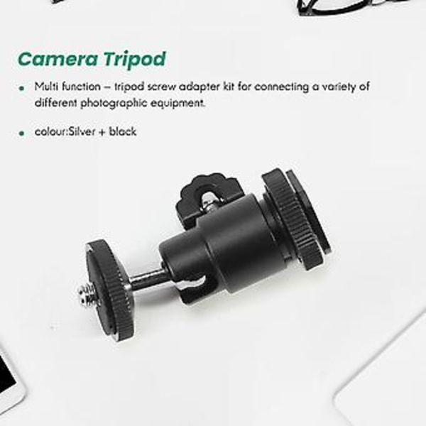 Kameraskrue, 21 stk. 1/4 tomme 3/8 tomme Konverter Gevindskruer 1/4 tomme Hot Shoe Adapter Mount Cam