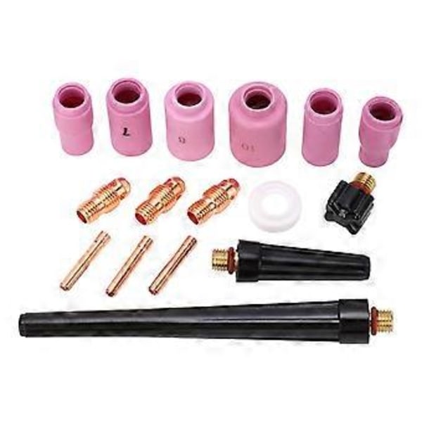 16 kpl hitsauskupin poltinkotelon sarja PTFE-etukannella WP 9 20 25 hitsauspistoolille
