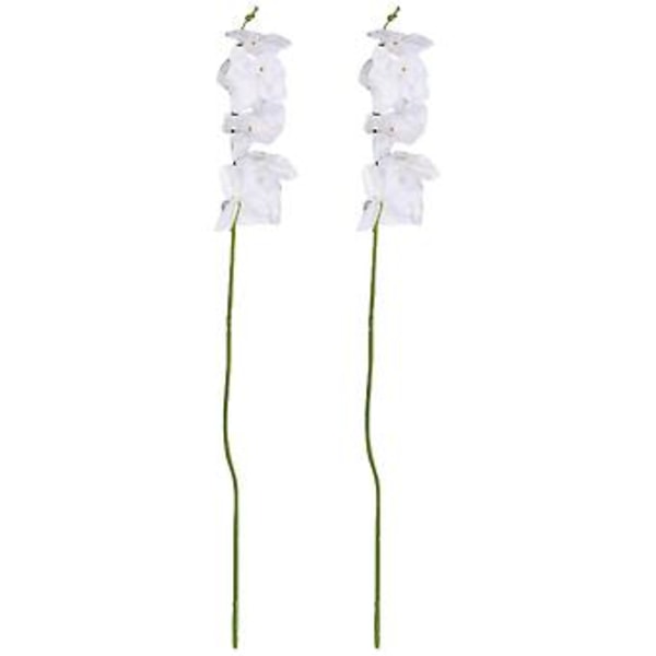 2 st 96 cm Konstgjorda Real Touch Orkidéer Blommor 9 huvuden Latex Phalaenopsis Stjälkar För DIY Bröllop