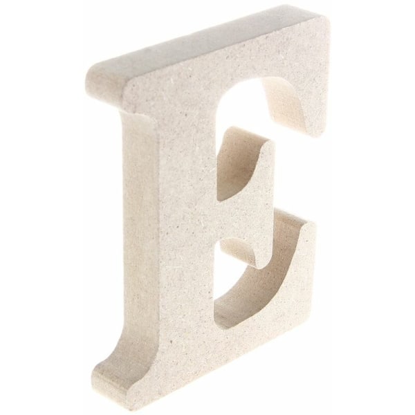 10 cm träbokstäver Bröllopsfödelsedag Alfabetbokstäver för bröllopsfestdekorationer för hantverk 1 st (bokstav E)