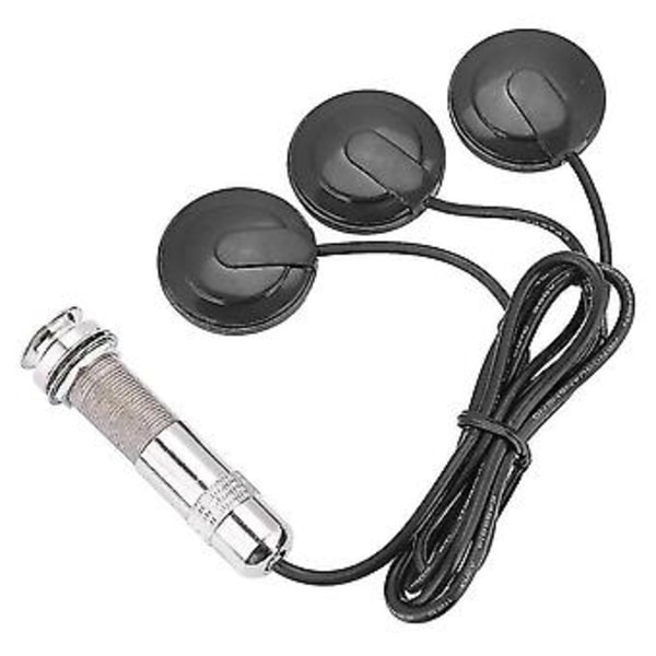 Gitarrpickup 3x Piezo Pickup Transducer För Akustisk Gitarr Ukulele Mandolin Instrument