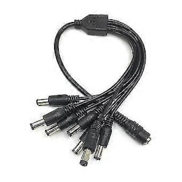 Hmwy-dc 12v 1 Hona 8 Hane Y Splitter Kabel 5.5*2.1mm Hona Hane Förlängningssladd För CCTV Kamera