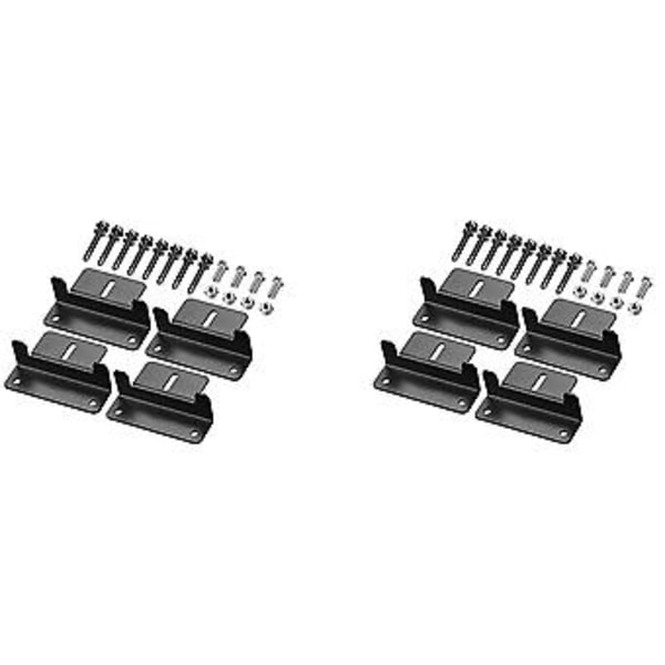Solpanel Monterings Z-fäste För Husbil, Båt, Husvagnar, 4-pack, Svart