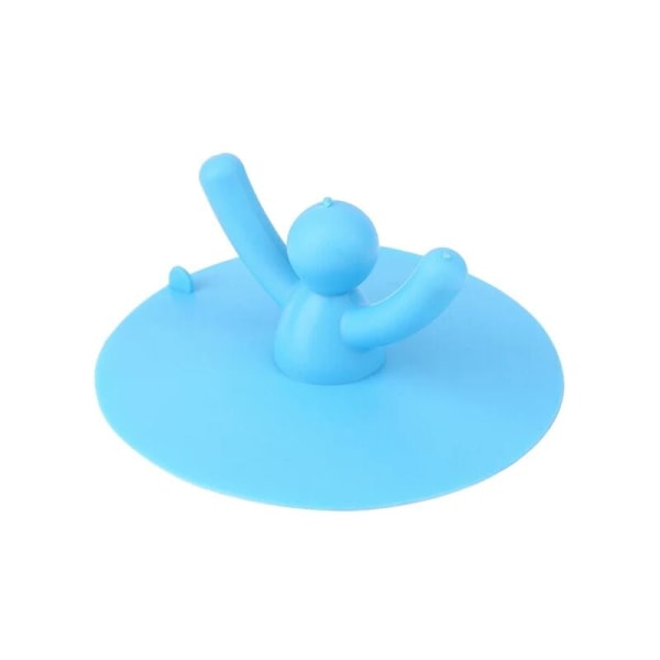 Multifunctional Kitchen Bathroom Bathroom Shower Waterproof Silicone Sink Stopper Sink Bathtub Drainage Stopper Tool Cute Sky Blue