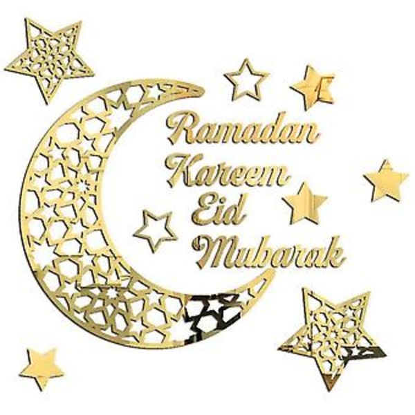 Ramadan Kareem Klistremerker Dekorasjoner Vegg Eid Mubarak For Hjemmeinnredning Skilt Soverom Stue Halvmåne