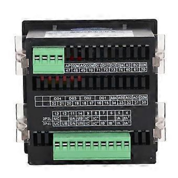 Sort 3-faset elektrisk elmåler LCD Multifunktionel flammehæmmende hus Energimåler AC220V