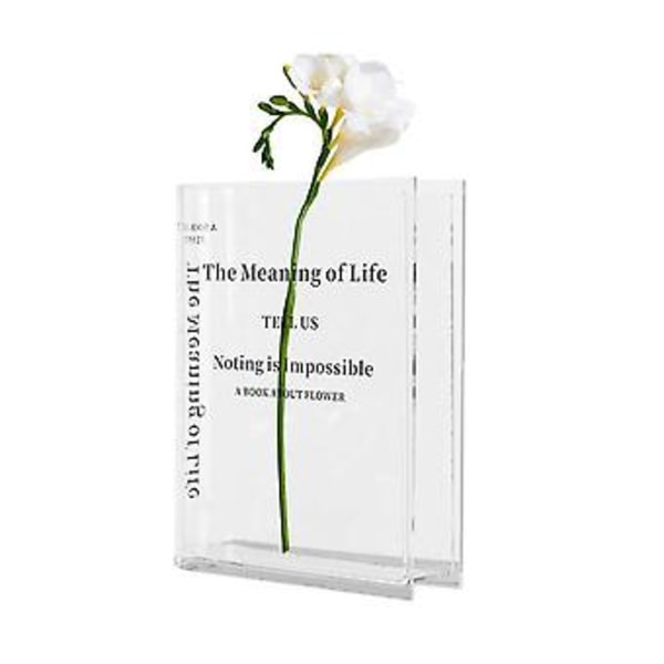 Bog Blomstervase Transparent Blomstervase I Klar Bogformet Æstetisk Blomsterpotte Akryl Plantevase Til Værelse