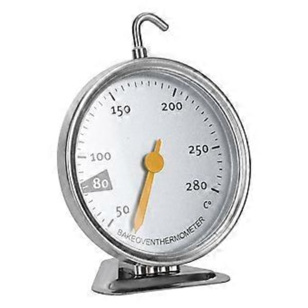 Ugnstermometer i rostfritt stål med stor urtavla, krok, köksredskap för matlagning, 50-280℃