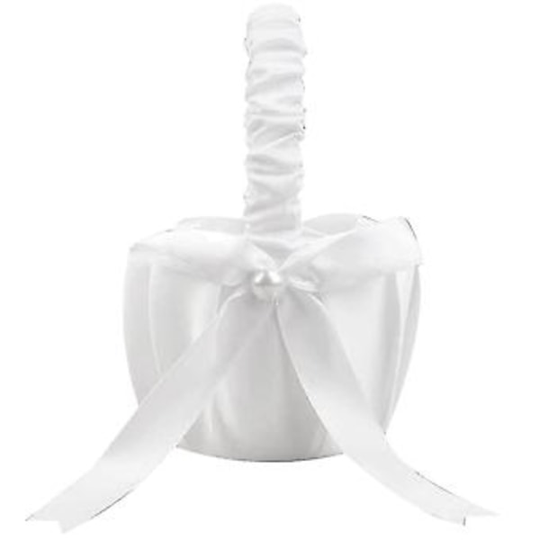 2-pack Bröllop Satin Blomsterkorg, rosett Blomsterkorg