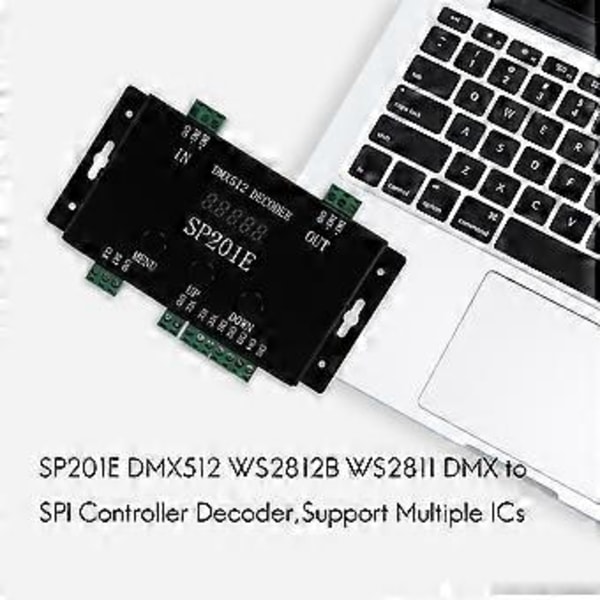 SP201E DMX512 WS2812B WS2811 DMX til SPI Controller Decoder, Understøtter Flere IC'er