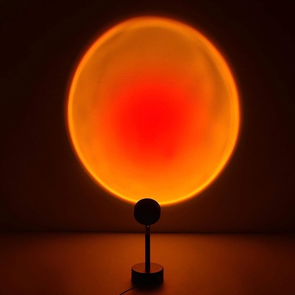 Solnedgangsprojektionslampe, Solnedgangsprojektionsgulvlampe, Regnbue-/solnedgangsnatlys Projektor Led-lyslampe, 180-graders roterende baggrund Li