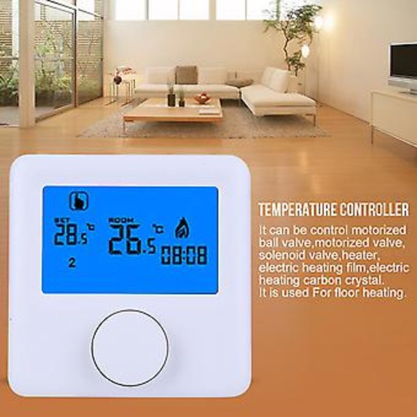 Digital LCD RF Trådløs Varmetermostat Temperaturregulator til Elektrisk Varmesystem