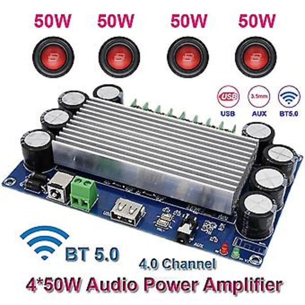 4x50w Tooth 5.0 Tda7388 O Vahvistinkortti Autovahvistin Auto Koti Vahvistin