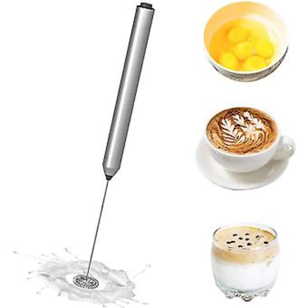Melkeskummer Håndholdt Batteridrevet Mini Mikser Elektrisk Skummaskin For Kaffe Rustfritt Stål Mi