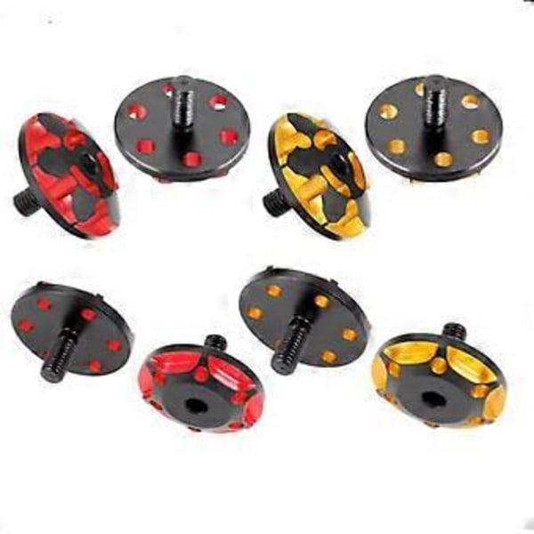 2st Metall M3 Bakvinge Packning Fästskruvar för 1/8/1/10 RC Bil Uppgraderingsdelar Tillbehör Stil B Svart Röd