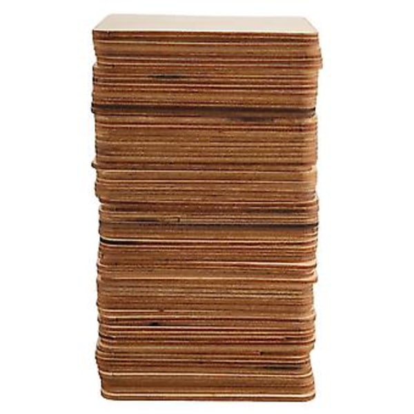 72 Stykker Ubehandlet Firkantede Skiver Blank 4 X 4 Tommer, for Ers, Pyrografi, ing, skriving, ph