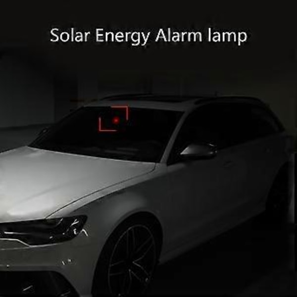Auton valo aurinkoenergialla simuloitu hälytys langaton varoitus varkaudenesto varoitus LED vilkkuva