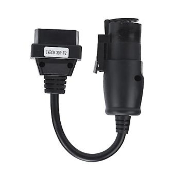 OBD2 30-Pin till 16-Pin Diagnostikkabeladapter 250mm/9.8in Längd Ersättning för IVECO Lastbilar