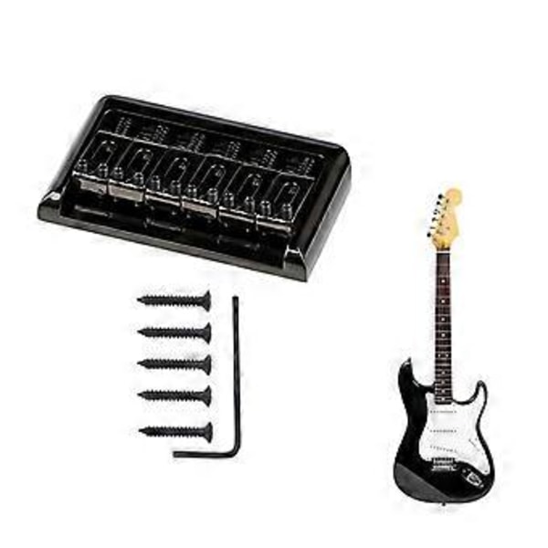 6 Strenger Fast Sadel Gitar Bro Topplast Halestykke Elektrisk Gitardel