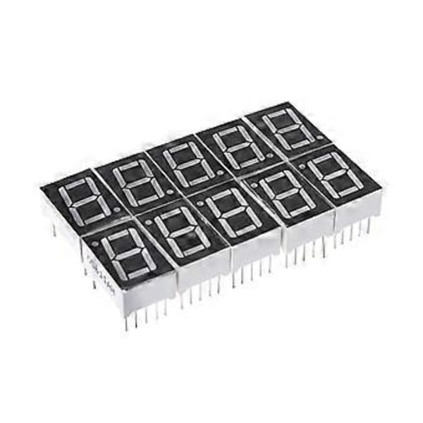 10 stk. 0,56 tommer 7 Segment 1 Digital LED Display Rød Fælles Katode Digitalrør