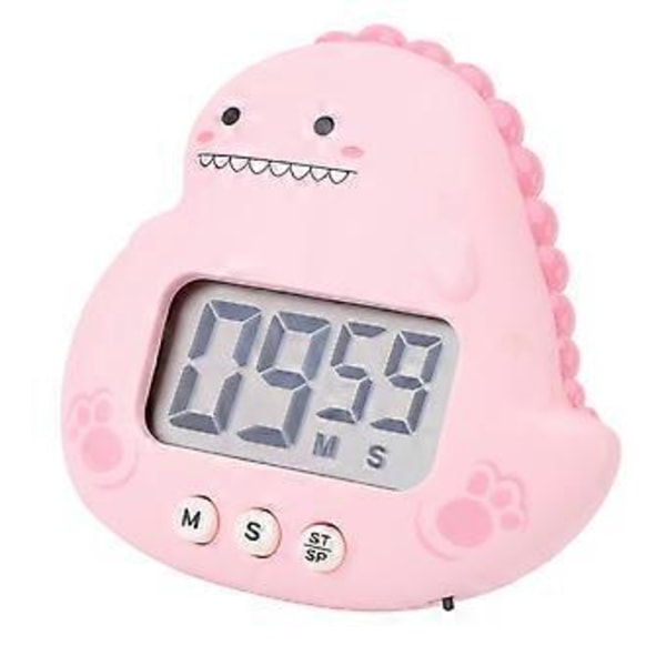 Roseate Dinosaurie Timer för Barn: Stor LCD Magnetisk Nedräkning för Klassrum