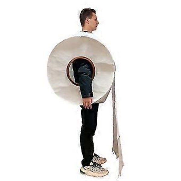 Kæmpe Toiletrulle Voksen Halloween Kostume | Hylende Morsomt Kostume Til Mænd & Kvinder | Stor Rulle Toiletpapir Kostume | One Size Passer De Fleste Voksne