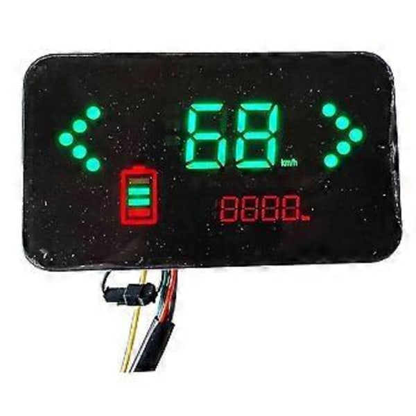 Universaali 36V/48V/60V/72V sähköpolkupyörän LCD-näyttö nopeusmittarilla ja akun tilan ilmaisimella