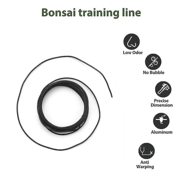 10 rullar Bonsai-trådar Anodiserad aluminium Bonsai-tränings tråd i 5 storlekar - 1,0 mm, 1,5 mm, 2,0 mm, 2