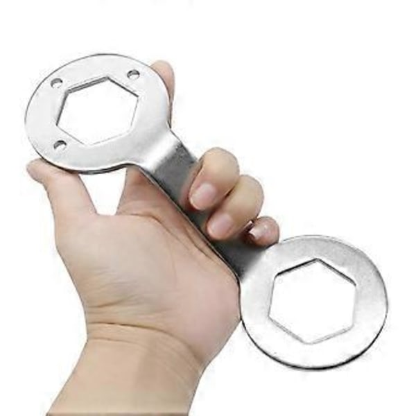 Pesukoneen kytkimen avain, purku, sisäruuvimutterin irrotus, kaksipäinen pitkä hylsyavain 36/38mm - Musta